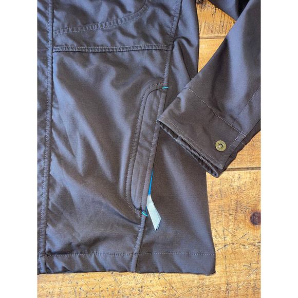 Mens‎ Eddie Bauer Brown Full Zip Hooded UPF 30 Water Repellant Jacket Pockets S - Picture 2 of 10